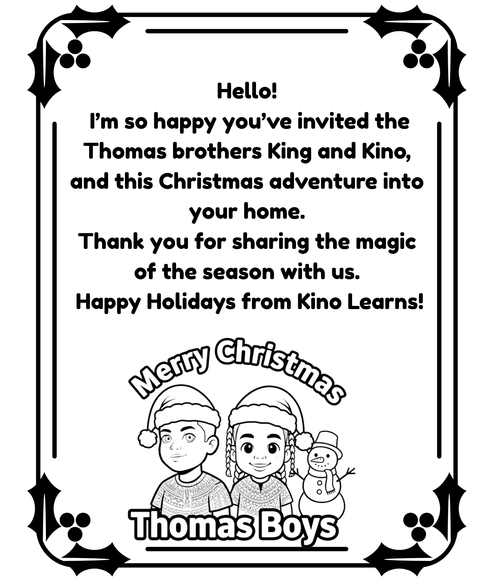 Kino Learns Christmas Around the World: A brotherly Adventure