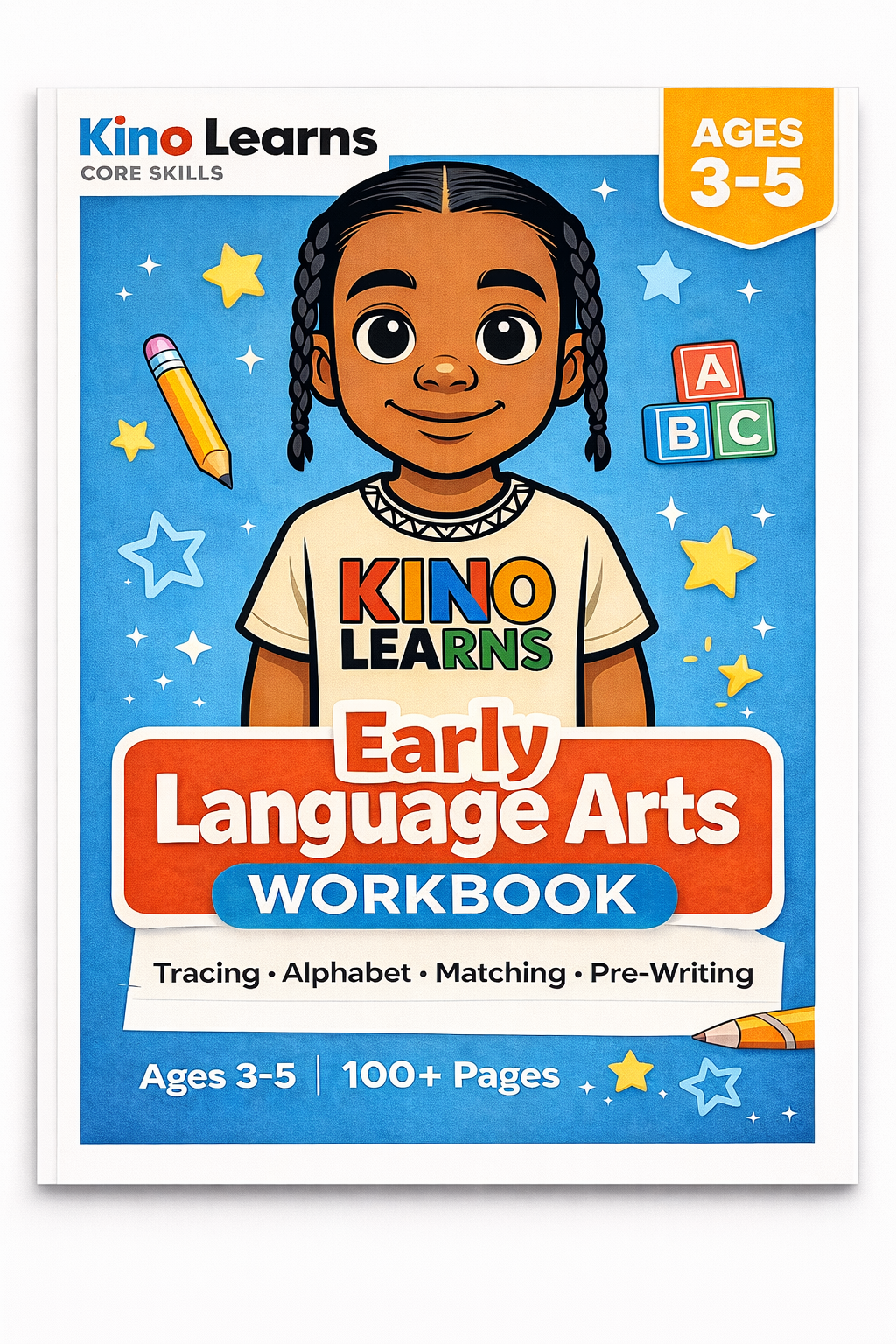 Kino Learns Early Language Arts Workbook: Tracing, Pre-Writing, Matching, and More!