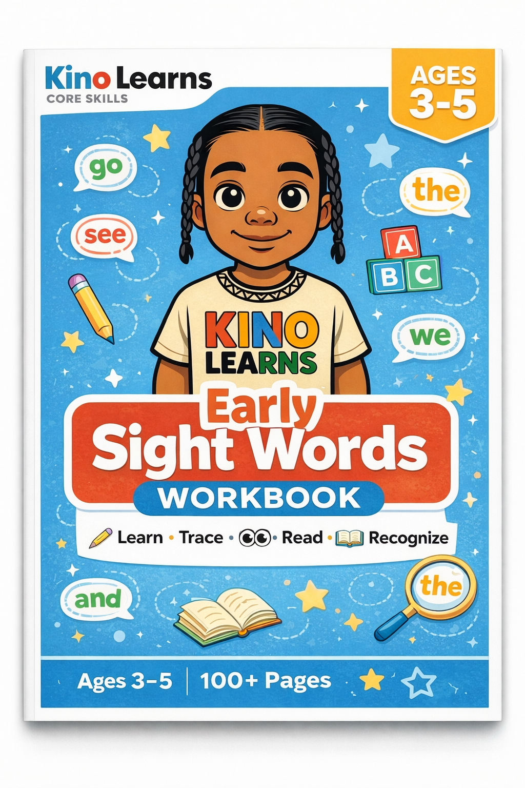 Kino Learns Early Sight Words: Learn · Trace · Read · Recognize