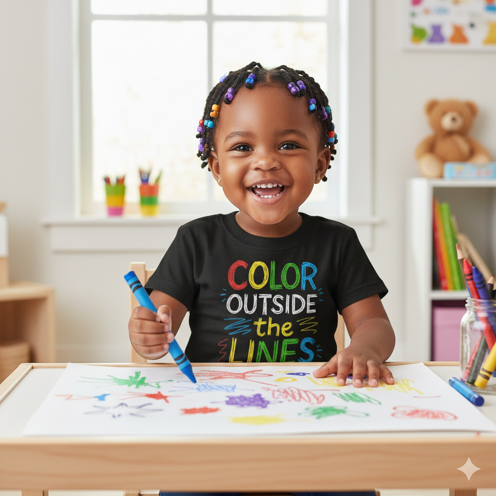 COLOR OUTSIDE the LINES" Toddler T-Shirt